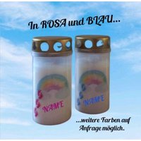 Personalisierte Grabkerze Mit Regenbogen Und Fußspuren... Namen Deines Sternenkindes 7 Personalisierte Grabkerze Mit Regenbogen Und Fußspuren... Namen Deines Sternenkindes 7 von BunterGrabschmuck