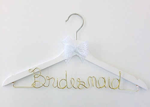 Kleiderbügel Bridesmaid Gold für Ihre Hochzeit - individuell gestaltbar auch mit Name, Geschenk zur Hochzeit, Brautkleid von Buntermix