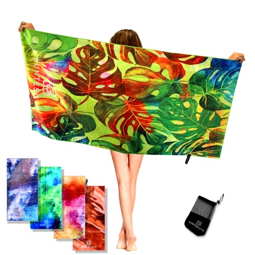 Buntes Gym ® Mikrofaser Handtuch 152x76 cm | versch. Farben und Größen | Kompakt, Leicht und Schnelltrocknend | inkl. Packsack | Reisehandtuch für Sport, Sauna, Camping und Yoga von Buntes Gym