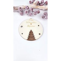 Frohe Weihnachten, Personalisierter Weihnachtsanhänger Tannenbaum, Geschenkanhänger Baumkugel Personalisiert, Holz Frohe Weihnachten, Personalisierter Weihnachtsanhänger Tannenbaum, Geschenkanhänger Baumkugel Personalisiert, Holz von BuntesBienchen