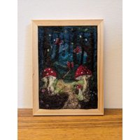 Gefilztes Wandbild - Wald Im Zwielicht Aus Reiner Wolle von BuntesParadies