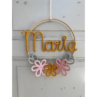 Personalisierter Türkranz Namensring Türschild Kinderzimmer Dekoration Wandkranz Strickschlauch Draht Kranz Namenskranz Flower Hoop 2 Personalisierter Türkranz Namensring Türschild Kinderzimmer Dekoration Wandkranz Strickschlauch Draht Kranz Namenskranz Flower Hoop 2 von BuntundschoenShop