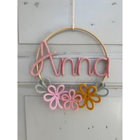 Personalisierter Türkranz Namensring Türschild Kinderzimmer Dekoration Wandkranz Strickschlauch Draht Kranz Namenskranz Schriftzug Personalisierter Türkranz Namensring Türschild Kinderzimmer Dekoration Wandkranz Strickschlauch Draht Kranz Namenskranz Schriftzug von BuntundschoenShop