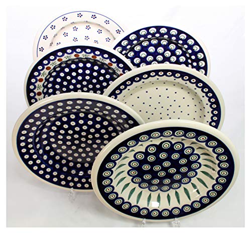 Tiefe Speiseteller (6 Stück) in 6 verschiedenen Dekoren - Original Bunzlauer Keramik von Bunzlauer Keramik Boleslawiec
