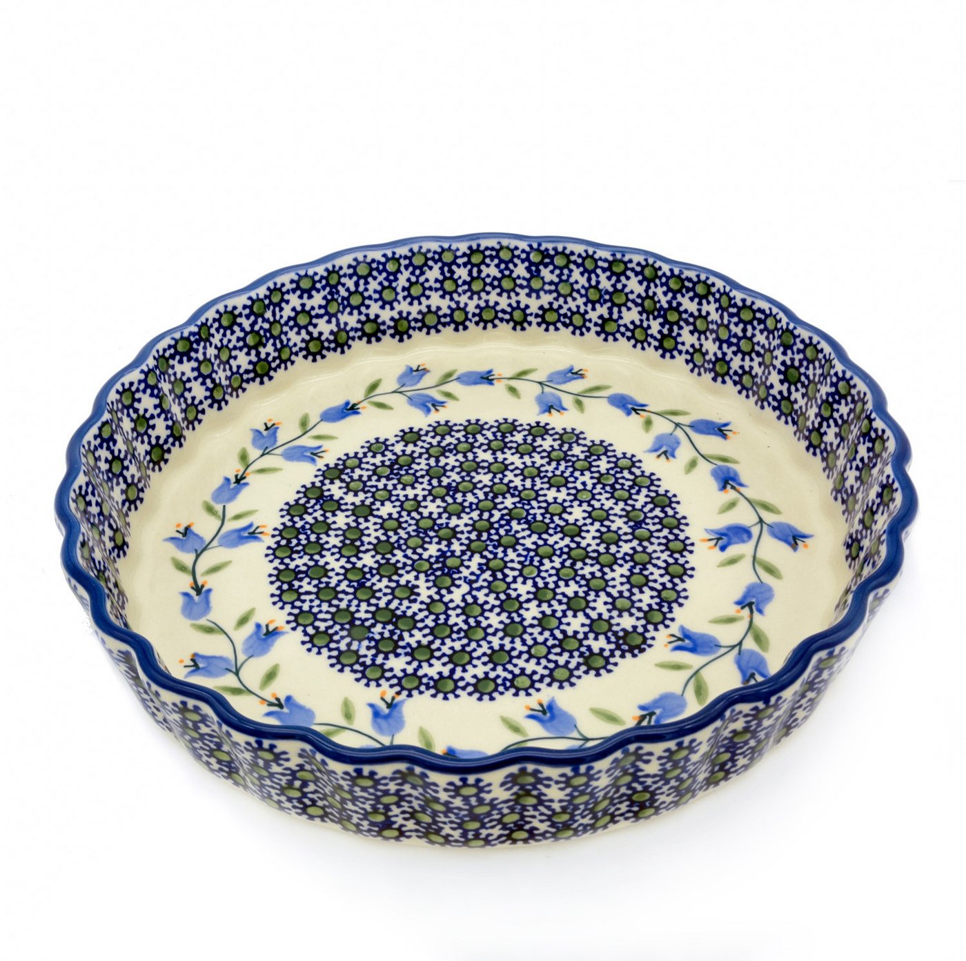 Bunzlauer Keramik Manufaktura Quicheform mittelgroß 1250 ml, 23 cm Durchmesser, backofenfest, bitte Gebrauchsanleitung beachten von Bunzlauer Keramik Manufaktura