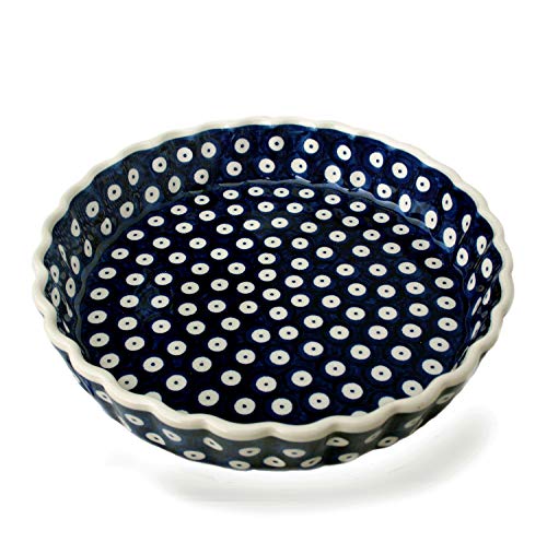Bunzlauer keramik Tarte- oder Quiche-Form 23 cm (Dekor Blau-Auge) von Bunzlauer keramik