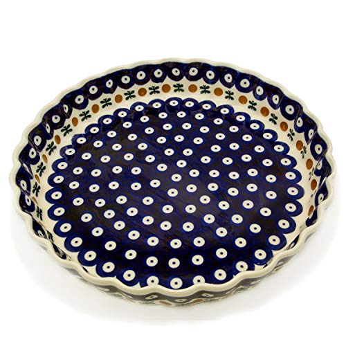 Bunzlauer keramik Tarte- oder Quicheform 26,5 cm (Dekor Kranz) von Bunzlauer keramik