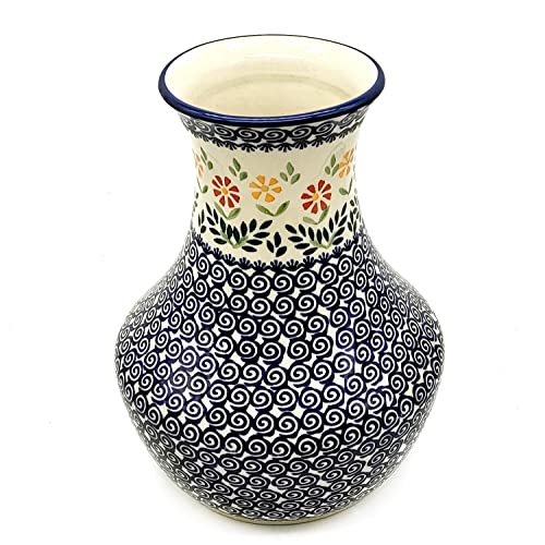 Bunzlauer keramik Vase Amphora, kegelförmig, 25 cm hoch (Dekor Adelheid) von Bunzlauer keramik