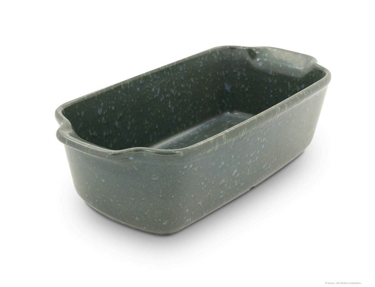 Bunzlauer Keramik Auflaufform Bunzlauer Keramik 1L Auflaufform Brotform 26,5x12,5x7,2cm Dekor ZIELON, Keramik von Bunzlauer Keramik