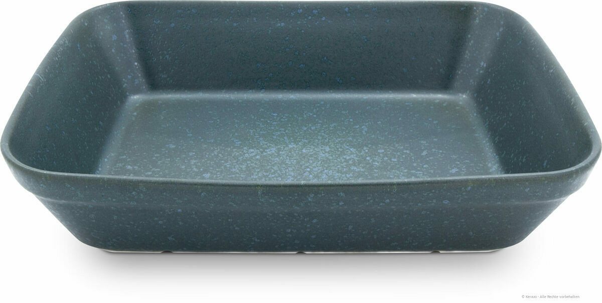 Bunzlauer Keramik Auflaufform Bunzlauer Keramik 3,4L Auflaufform Backform 32x25,5x7cm Dekor ZIELON, Keramik von Bunzlauer Keramik