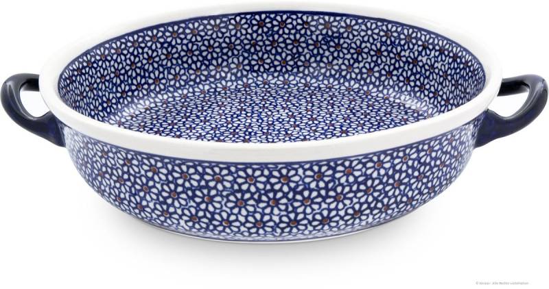 Bunzlauer Keramik Auflaufform Bunzlauer Keramik große runde 1,7L Auflaufform 27x7cm Dekor 120 Inside, Keramik von Bunzlauer Keramik