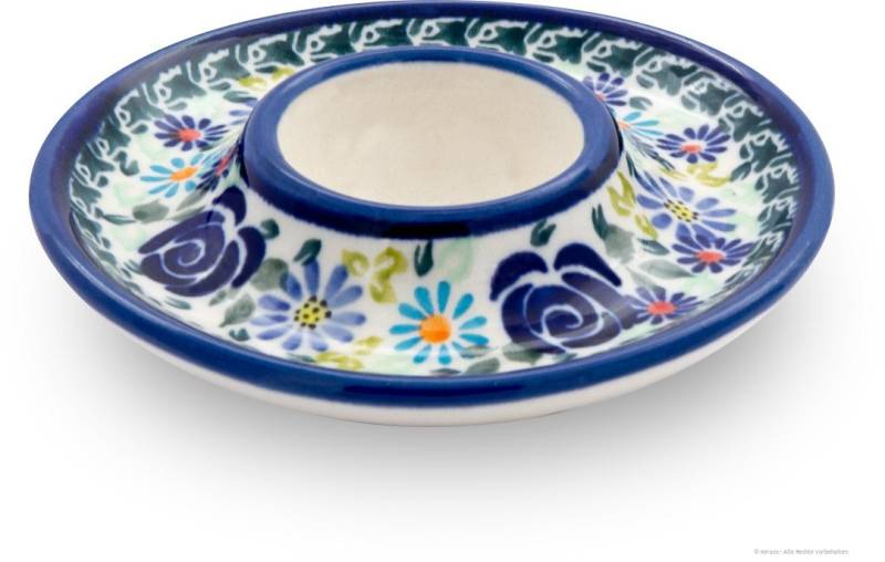Bunzlauer Keramik Eierbecher Bunzlauer Keramik Eierbecher klassisch flach Ø11,2cm x H2,0cm DU126 von Bunzlauer Keramik