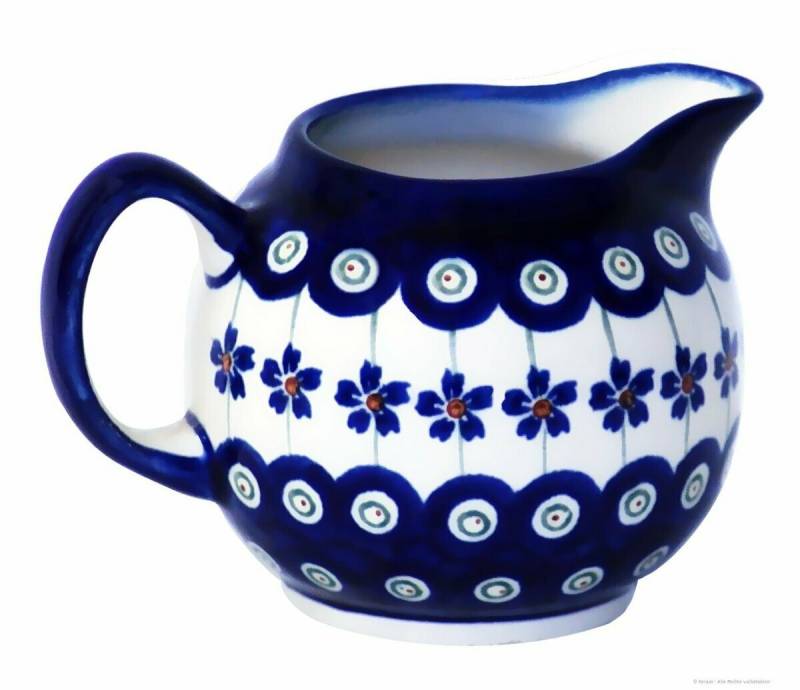Bunzlauer Keramik Milchkännchen Bunzlauer 250 ml Sahnekännchen Milchkännchen, rundliche Form Dekor166a, 0,25 l von Bunzlauer Keramik