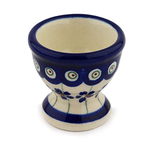 Bunzlauer Keramik Original Eierbecher hoch Ø5,4 cm, Höhe: 5,2 cm im Dekor 166a von Polmedia Polish Pottery