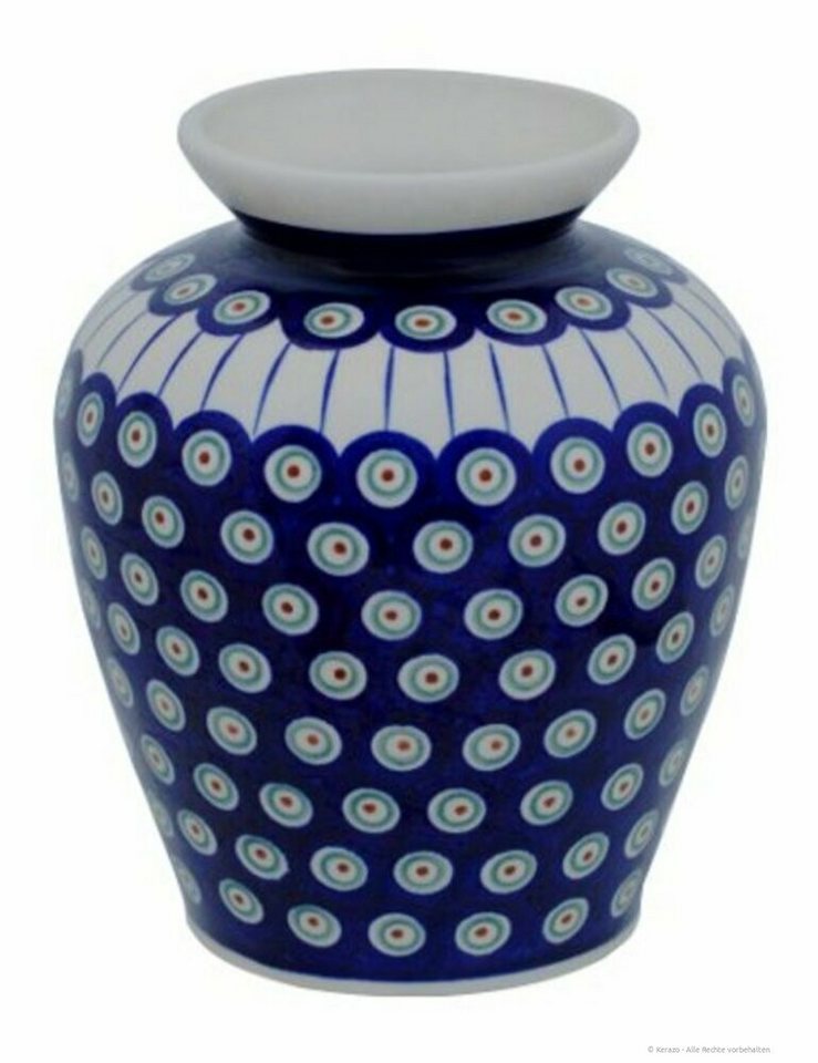 Bunzlauer Keramik Tischvase Bunzlauer Keramik 1,7L Vase "Maria" 17cm Baluster Blumenvase Dekor 8 von Bunzlauer Keramik