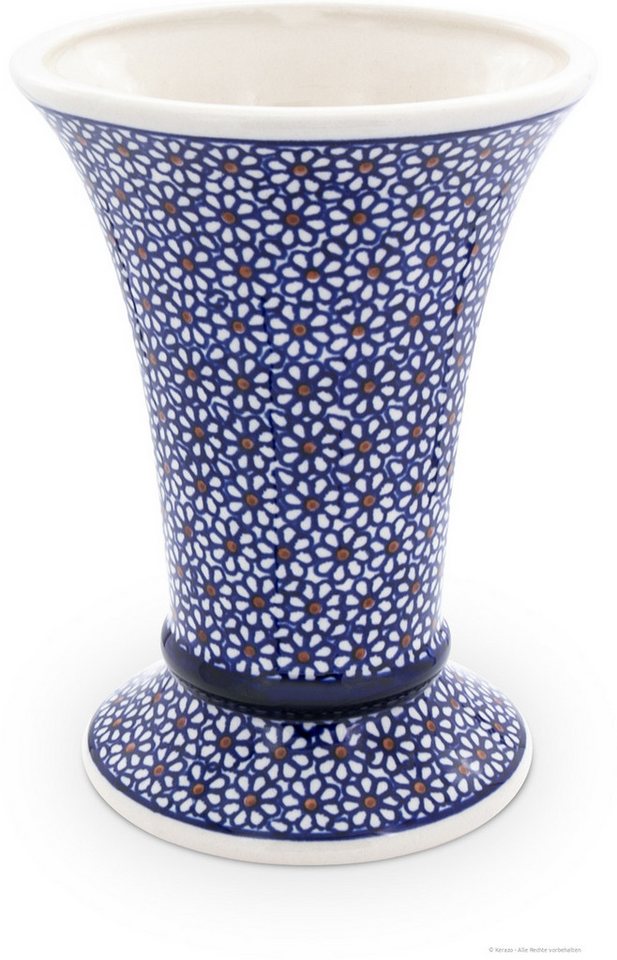 Bunzlauer Keramik Tischvase Bunzlauer Keramik 800ml Vase "Valentina" 19,5cm – Blumenvase Dekor 120 von Bunzlauer Keramik