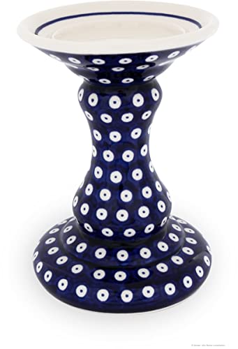 Original Bunzlauer Keramik Kerzenständer Ø13,1cm, H=19,0cm für Stumpenkerzen Ø8cm Dekor 42 von Bunzlauer Keramik