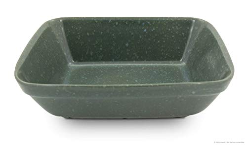 Bunzlauer Keramik 2 Liter Auflaufform für 2-3 Personen mit hohen Rand 7cm (Dekor ZIELON) von Bunzlauer keramik
