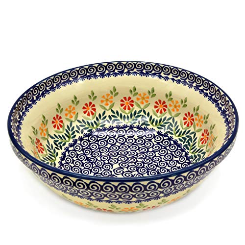 Bunzlauer Keramik Salatschale 24 cm Geometrisch Dekor Adelheid Handgemacht von Bunzlauer keramik