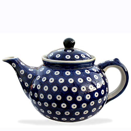 Bunzlauer Teekanne für ca 6 Tassen oder 1,25 Liter (Dekor Blau-Auge) von Bunzlauer keramik