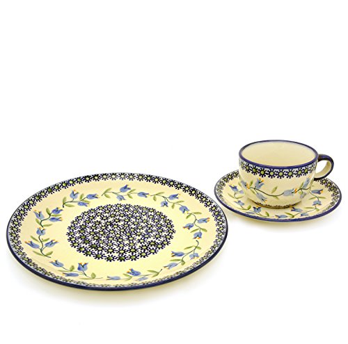 Original Bunzlauer Frühstücks-Gedeck Teller mit Tasse und Untertasse Dekor Agnes Original Bunzlauer Frühstücks-Gedeck Teller mit Tasse und Untertasse Dekor Agnes von Bunzlauer keramik