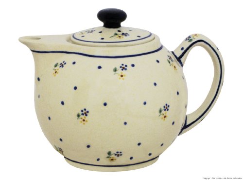 Original Bunzlauer - moderne Teekanne 1.0 Liter im Dekor 111 von Bunzlauer keramik