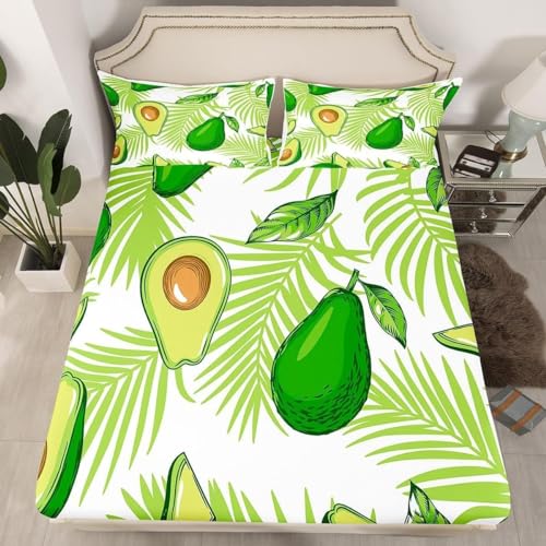 3D Spannbettlaken 180x200 Tropische Avocado Bettlaken Weiches Atmungsaktiv Spannbetttücher Tropische Avocado Mikrofaser Spannbetttuch Tiefe Tasche 30 cm Mit 2 Kissenbezügen 80x80 cm ii2922 3D Spannbettlaken 180x200 Tropische Avocado Bettlaken Weiches Atmungsaktiv Spannbetttücher Tropische Avocado Mikrofaser Spannbetttuch Tiefe Tasche 30 cm Mit 2 Kissenbezügen 80x80 cm ii2922 von Buohwiwe
