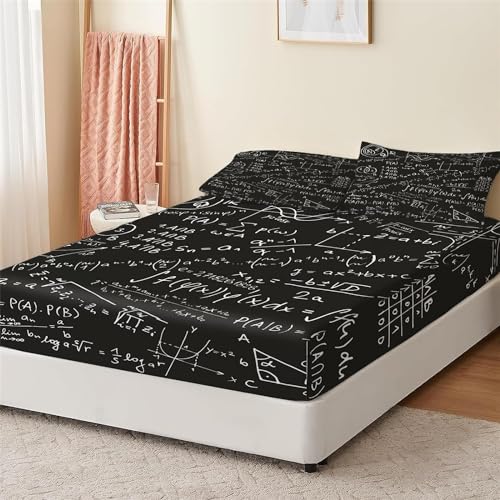 3D Spannbettlaken 90x200 Mathematische Formel Bettlaken Weiches Atmungsaktiv Spannbetttücher Mathematische Formel Mikrofaser Spannbetttuch Tiefe Tasche 30 cm Mit 2 Kissenbezügen 80x80 cm n6175 3D Spannbettlaken 90x200 Mathematische Formel Bettlaken Weiches Atmungsaktiv Spannbetttücher Mathematische Formel Mikrofaser Spannbetttuch Tiefe Tasche 30 cm Mit 2 Kissenbezügen 80x80 cm n6175 von Buohwiwe