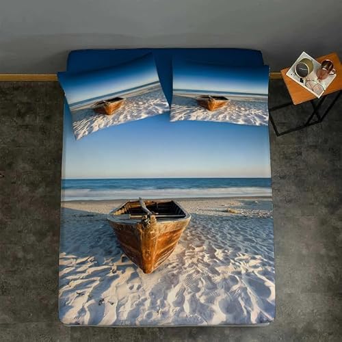 3D Spannbettlaken 90x200 Strand Bettlaken Weiches Atmungsaktiv Spannbetttücher Strand Mikrofaser Spannbetttuch Tiefe Tasche 30 cm Mit 2 Kissenbezügen 80x80 cm qq6849 3D Spannbettlaken 90x200 Strand Bettlaken Weiches Atmungsaktiv Spannbetttücher Strand Mikrofaser Spannbetttuch Tiefe Tasche 30 cm Mit 2 Kissenbezügen 80x80 cm qq6849 von Buohwiwe