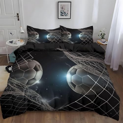 Bettwäsche 135x200 Kinder Fußball Bettbezug 135 x 200 cm 2 Teilig Wendebettwäsche 3D Teenager Weich Mikrofaser Bettwäsche-Sets mit Reißverschluss und 1 Kissenbezüge a.1898 Bettwäsche 135x200 Kinder Fußball Bettbezug 135 x 200 cm 2 Teilig Wendebettwäsche 3D Teenager Weich Mikrofaser Bettwäsche-Sets mit Reißverschluss und 1 Kissenbezüge a.1898 von Buohwiwe