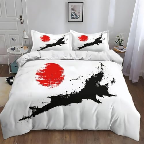 Bettwäsche 135x200 Kinder Japanischer Stil Bettbezug 135 x 200 cm 2 Teilig Wendebettwäsche 3D Karte Von Japan Weich Mikrofaser Bettwäsche-Sets mit Reißverschluss und 1 Kissenbezüge a.1954 Bettwäsche 135x200 Kinder Japanischer Stil Bettbezug 135 x 200 cm 2 Teilig Wendebettwäsche 3D Karte Von Japan Weich Mikrofaser Bettwäsche-Sets mit Reißverschluss und 1 Kissenbezüge a.1954 von Buohwiwe