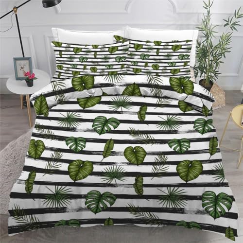 Bettwäsche 135x200 Kinder Monstera-Palmenblätter Bettbezug 135 x 200 cm 2 Teilig Wendebettwäsche 3D Tropische Pflanzen Weich Mikrofaser Bettwäsche-Sets und 1 Kissenbezüge a.1926 Bettwäsche 135x200 Kinder Monstera-Palmenblätter Bettbezug 135 x 200 cm 2 Teilig Wendebettwäsche 3D Tropische Pflanzen Weich Mikrofaser Bettwäsche-Sets und 1 Kissenbezüge a.1926 von Buohwiwe