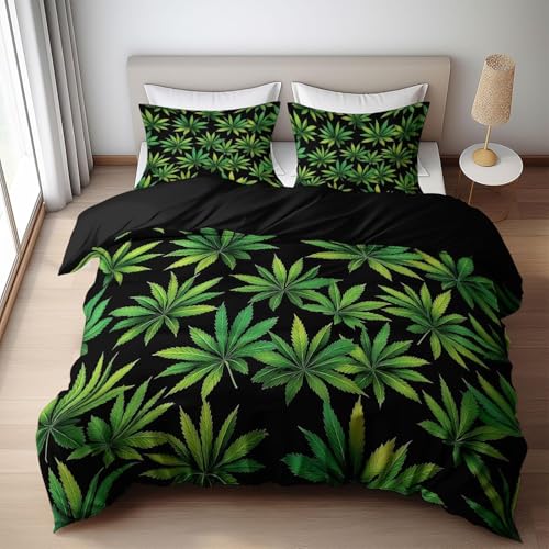 Bettwäsche 200x220 Marihuanablatt Unkraut Bettbezug 200 x 220 cm 3 Teilig Wendebettwäsche 3D Grüne Pflanzen Weich Mikrofaser Bettwäsche-Sets mit Reißverschluss und 2 Kissenbezüge a.1721 Bettwäsche 200x220 Marihuanablatt Unkraut Bettbezug 200 x 220 cm 3 Teilig Wendebettwäsche 3D Grüne Pflanzen Weich Mikrofaser Bettwäsche-Sets mit Reißverschluss und 2 Kissenbezüge a.1721 von Buohwiwe