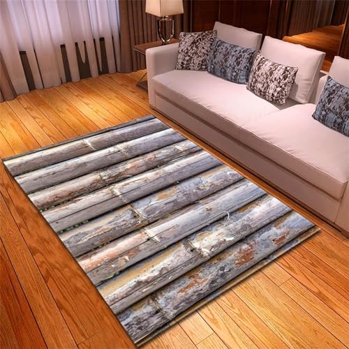Buohwiwe 3D Teppich Bambus - Modern Schlafzimmer Flanell Teppich Bambus Wohnzimmer Teppich - Dekoration Carpet rutschfeste Teppiche 60x120 cm k237 von Buohwiwe