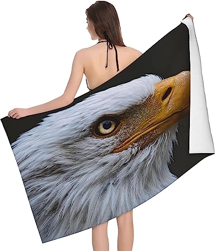 Buohwiwe Adler Strandtuch 70x150 cm, Weich Schnell Trocknen Microfaser Handtücher, Kinder 3D Strandhandtuch Adler Strandtücher Badetuch Strandlaken Handtuch Herren Frauen Badetücher von Buohwiwe