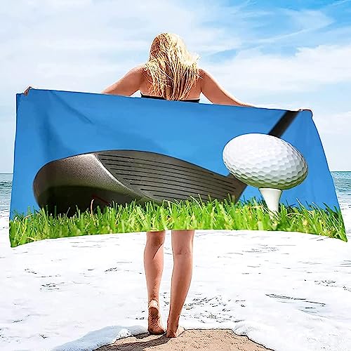 Buohwiwe Golf Strandtuch 70x150 cm, Weich Schnell Trocknen Microfaser Handtücher, Kinder 3D Strandhandtuch Golf Strandtücher Badetuch Strandlaken Handtuch Herren Frauen Badetücher von Buohwiwe
