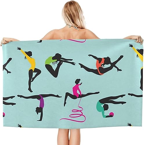 Buohwiwe Gymnastik Strandtuch 70x150 cm, Weich Schnell Trocknen Microfaser Handtücher, Kinder 3D Strandhandtuch Gymnastik Strandtücher Badetuch Strandlaken Handtuch Herren Frauen Badetücher von Buohwiwe
