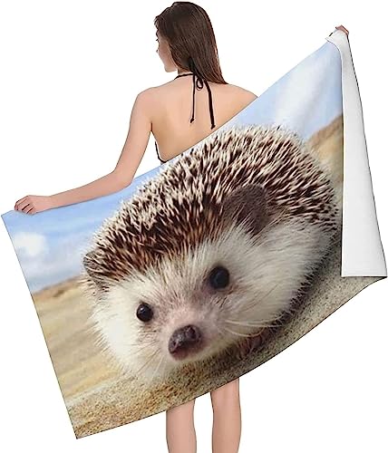Buohwiwe Igel Strandtuch 70x150 cm, Weich Schnell Trocknen Microfaser Handtücher, Kinder 3D Strandhandtuch Igel Strandtücher Badetuch Strandlaken Handtuch Herren Frauen Badetücher von Buohwiwe