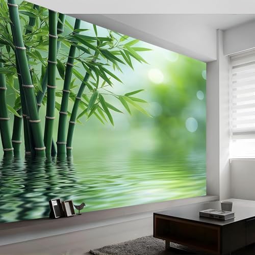 Fototapete Bambus Tapete 200 x 140 cm (WxH) Fototapeten Schlafzimmer Wohnzimmer Moderne 3D Effekt Wandtapete Chinesischer Bambus Vliestapete Wand Dekoration Poster Foto Tapeten q.5480 von Buohwiwe