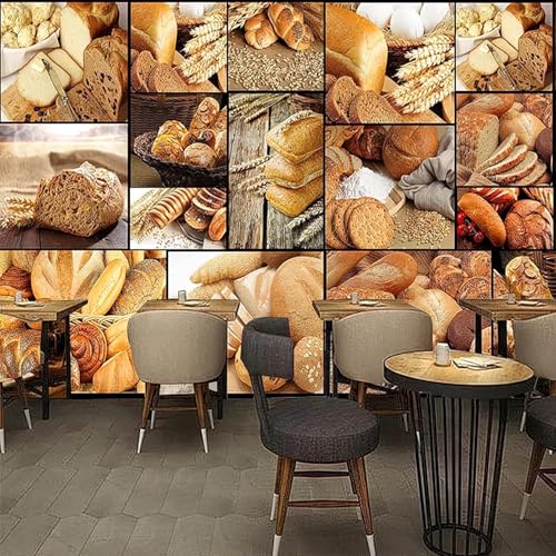 Fototapete Brot Frühstück Tapete 400 x 280 cm (WxH) Fototapeten Schlafzimmer Wohnzimmer Moderne 3D Effekt Wandtapete Vollkornbrot Vliestapete Wand Dekoration Poster Foto Tapeten q5182 von Buohwiwe