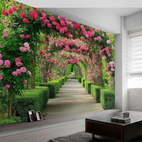 Fototapete Gartenlandschaft Tapete 150 x 105 cm (WxH) Fototapeten Schlafzimmer Wohnzimmer Moderne 3D Effekt Wandtapete Garten Europäischer Stil Vliestapete Wand Dekoration Poster Foto Tapeten q.3634 von Buohwiwe