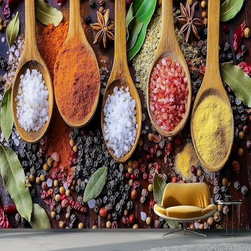 Fototapete Küchengewürze Tapete 200 x 140 cm (WxH) Fototapeten Schlafzimmer Wohnzimmer Moderne 3D Effekt Wandtapete Küchengewürze Vliestapete Wand Dekoration Poster Foto Tapeten q.4193 von Buohwiwe