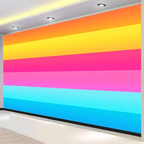 Fototapete Regenbogen Tapete 200 x 140 cm (WxH) Fototapeten Schlafzimmer Wohnzimmer Moderne 3D Effekt Wandtapete Regenbogenfarben Vliestapete Wand Dekoration Poster Foto Tapeten q.4328 von Buohwiwe