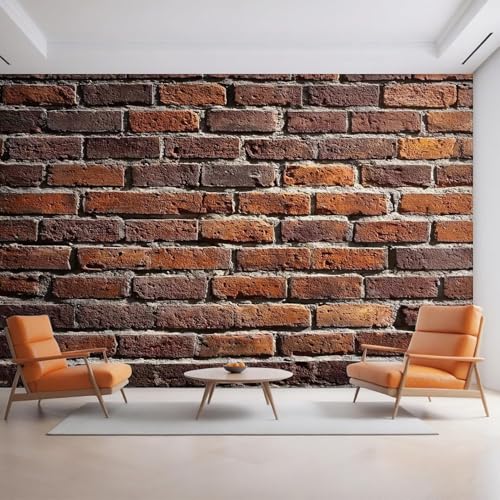 Fototapete Rote Backsteinmauer Tapete 450 x 315 cm (WxH) Fototapeten Schlafzimmer Wohnzimmer Moderne 3D Effekt Wandtapete Ziegelmauer Vliestapete Wand Dekoration Poster Foto Tapeten q.3947 von Buohwiwe