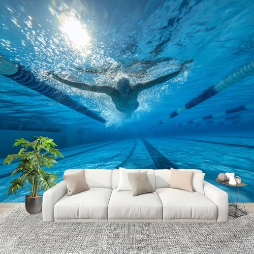 Fototapete Schwimmen Tapete 250 x 175 cm (WxH) Fototapeten Schlafzimmer Wohnzimmer Moderne 3D Effekt Wandtapete Schwimmbad Vliestapete Wand Dekoration Poster Foto Tapeten q.4896 von Buohwiwe