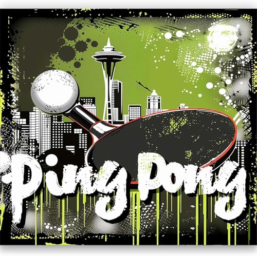 Fototapete Tischtennisball Tapete 250 x 175 cm (WxH) Fototapeten Schlafzimmer Wohnzimmer Moderne 3D Effekt Wandtapete Pingpong Vliestapete Wand Dekoration Poster Foto Tapeten q.5166 von Buohwiwe