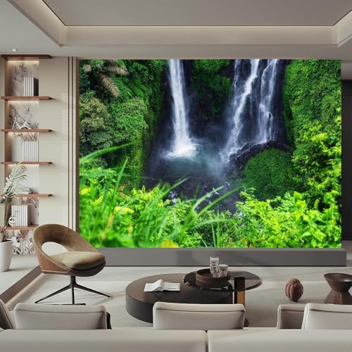 Fototapete Wasserfalllandschaft Tapete 200 x 140 cm (WxH) Fototapeten Schlafzimmer Wohnzimmer Moderne 3D Effekt Wandtapete Wasserfall Vliestapete Wand Dekoration Poster Foto Tapeten q.2986 von Buohwiwe