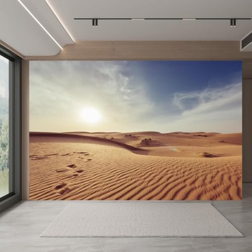 Fototapete Wüstenlandschaft Tapete 300 x 210 cm (WxH) Fototapeten Schlafzimmer Wohnzimmer Moderne 3D Effekt Wandtapete Wüste Vliestapete Wand Dekoration Poster Foto Tapeten q.3069 von Buohwiwe