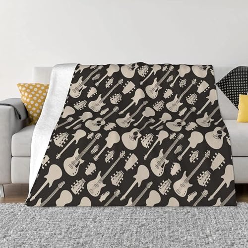 Kuscheldecke Flauschig 100x135 Gitarrenmusik 3D Decke Felsen Flanell Fleecedecke Weich und Warme Wohndecken Kuscheldecken Sofa Bett Überwurfdecke Sofadecke Couch Blanket 967Y von Buohwiwe