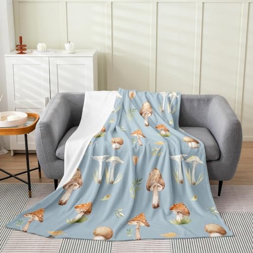 Kuscheldecke Flauschig 100x135 Pilz 3D Decke Anlage Flanell Fleecedecke Weich und Warme Wohndecken Kuscheldecken Sofa Bett Überwurfdecke Sofadecke Couch Blanket Y3823 von Buohwiwe